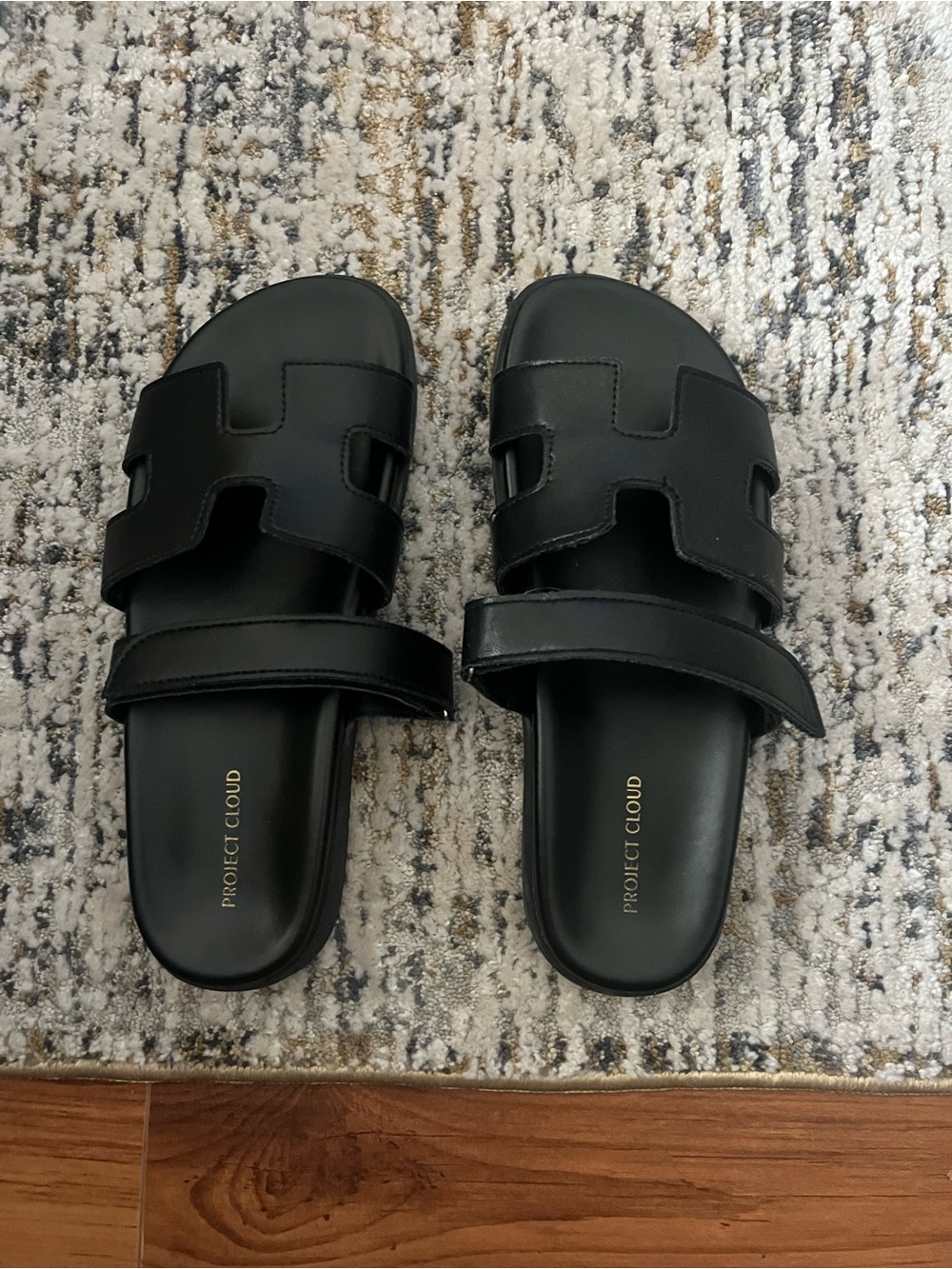 Project Cloud Black Slide Sandals